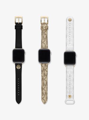 MKS8010SET - Logo and Rubber Straps For Apple Watch® Gift Set GOLD