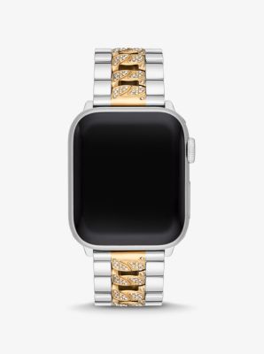 MKS8019 - Pavé Two-Tone Curb Link Strap For Apple Watch® TWO TONE