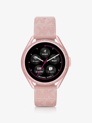 MKT5116 - Michael Kors Access Gen 5E MKGO Pink-Tone and Logo Rubber Smartwatch PINK