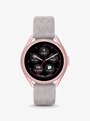 MKT5117V - Michael Kors Access Gen 5E MKGO Pink-Tone and Logo Rubber Smartwatch GREY