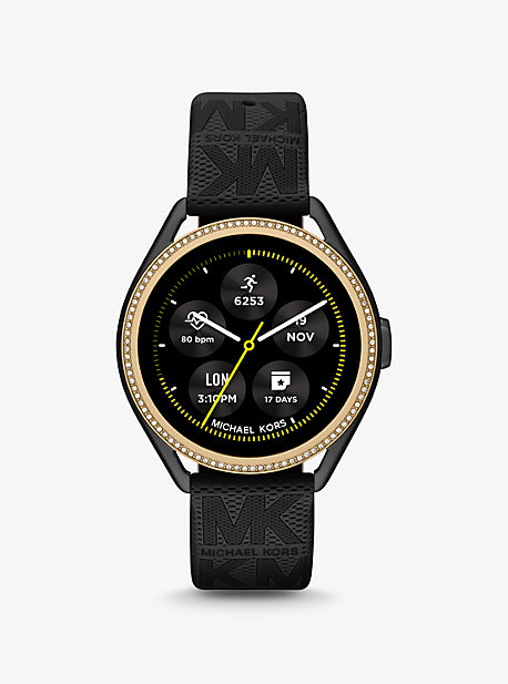 MKT5118V - Michael Kors Access Gen 5E MKGO Two-Tone and Logo Rubber Smartwatch BLACK