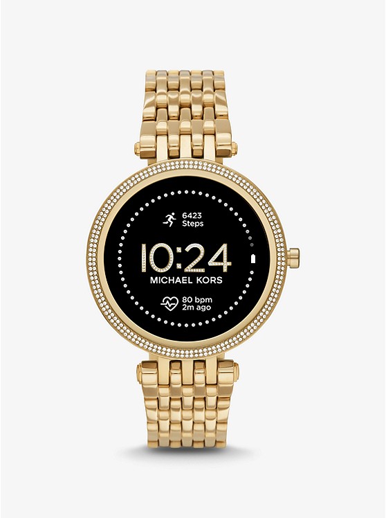 MK MKT5127V Gen 5E Darci Pavé Gold-Tone Smartwatch GOLD