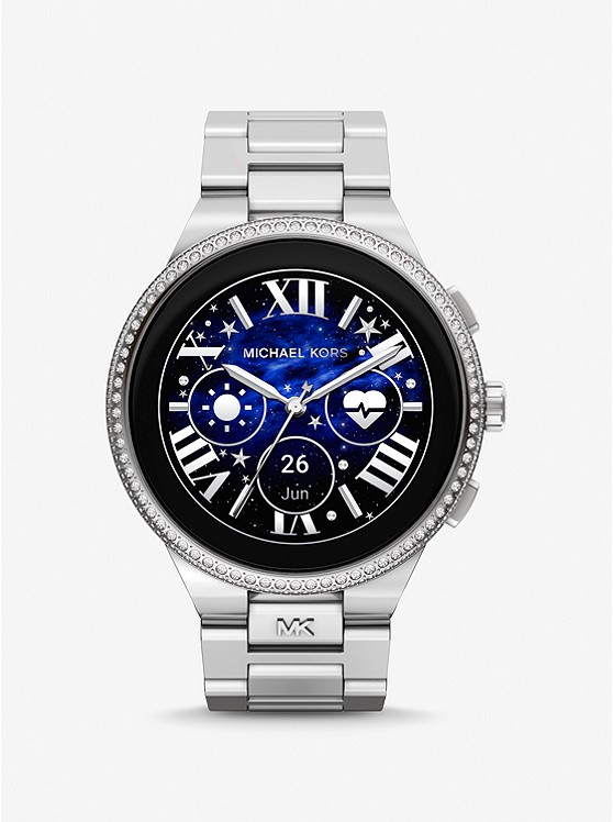 MK MKT5143V Gen 6 Camille Pavé Silver-Tone Smartwatch TWO TONE