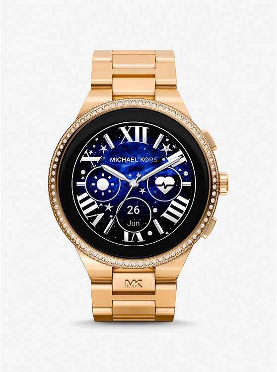 MK MKT5144V Gen 6 Camille Pavé Gold-Tone Smartwatch TWO TONE