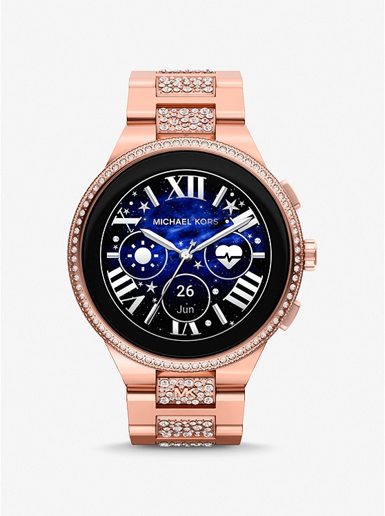MK MKT5147V Gen 6 Camille Pavé Rose Gold-Tone Smartwatch TWO TONE
