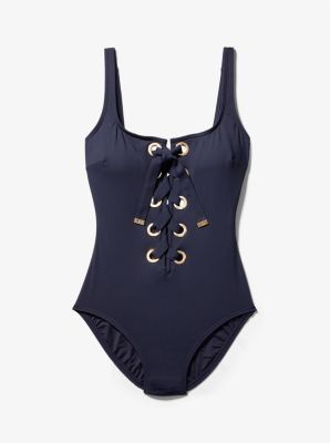 MM43456 - Lace-Up Swimsuit TRUE NAVY