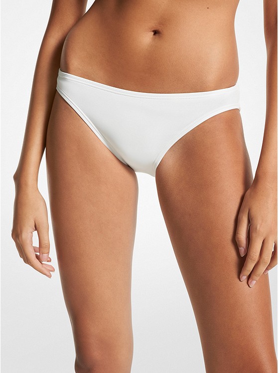 MK MM8H142 Stretch Nylon Bikini Bottom WHITE