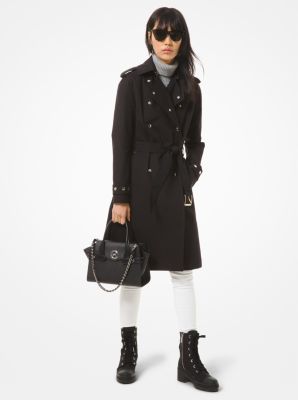 MS02J4UDTY - Cotton Twill Trench Coat  BLACK