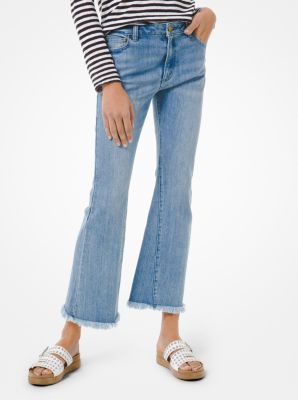 MS09CTHM24 - Stretch Denim High-Rise Frayed Jeans  MEDIUM WASH