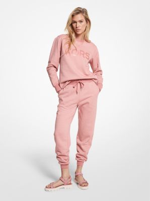 MS1305138G - Logo Print Cotton Terry Joggers DUSTY ROSE