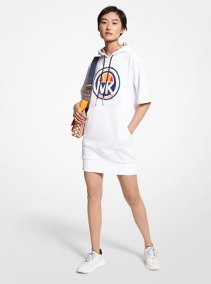 MS2810W23G - MMK X ellesse Logo Organic Cotton Blend Hoodie Dress OPTIC WHITE