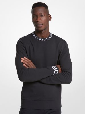OU150595MF - Logo Tape Cotton Blend Sweater BLACK