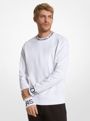 OU150595MF - Logo Tape Cotton Blend Sweater WHITE