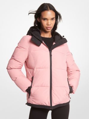 QA422178 - Faux Fur-Trim Quilted Puffer Jacket ROYAL PINK