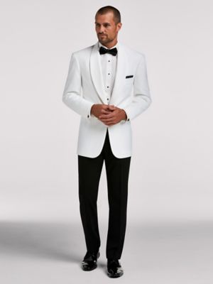 White Dinner Jacket Tux by Joseph & Feiss | Tuxedo Rental | Moores Clothing