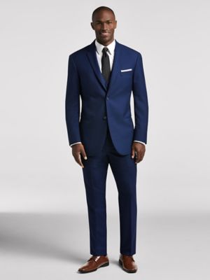 calvin klein blue suit men's wearhouse