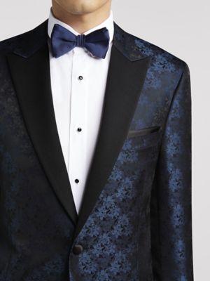 Egara Blue Jacquard Dinner Jacket Tux Moores Clothing