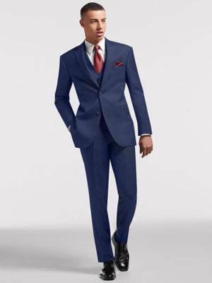 calvin klein navy blue suit