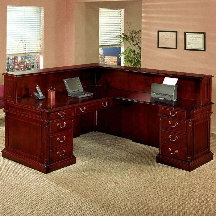 veneer reception desk