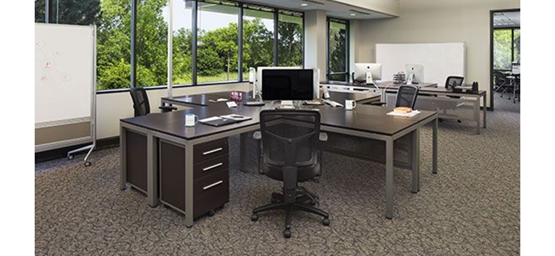 The At Work L Shaped Desk, How To Arrange Office With L Shaped Desk
