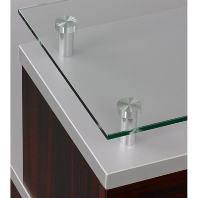 glass top desk