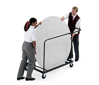 KI Furniture Table Caddy for Round Folding Tables Beige