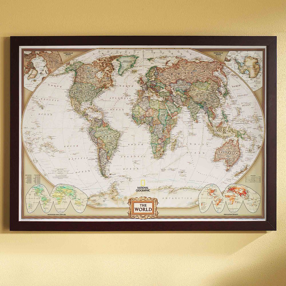 Large Framed World Maps For Sale | Paul Smith