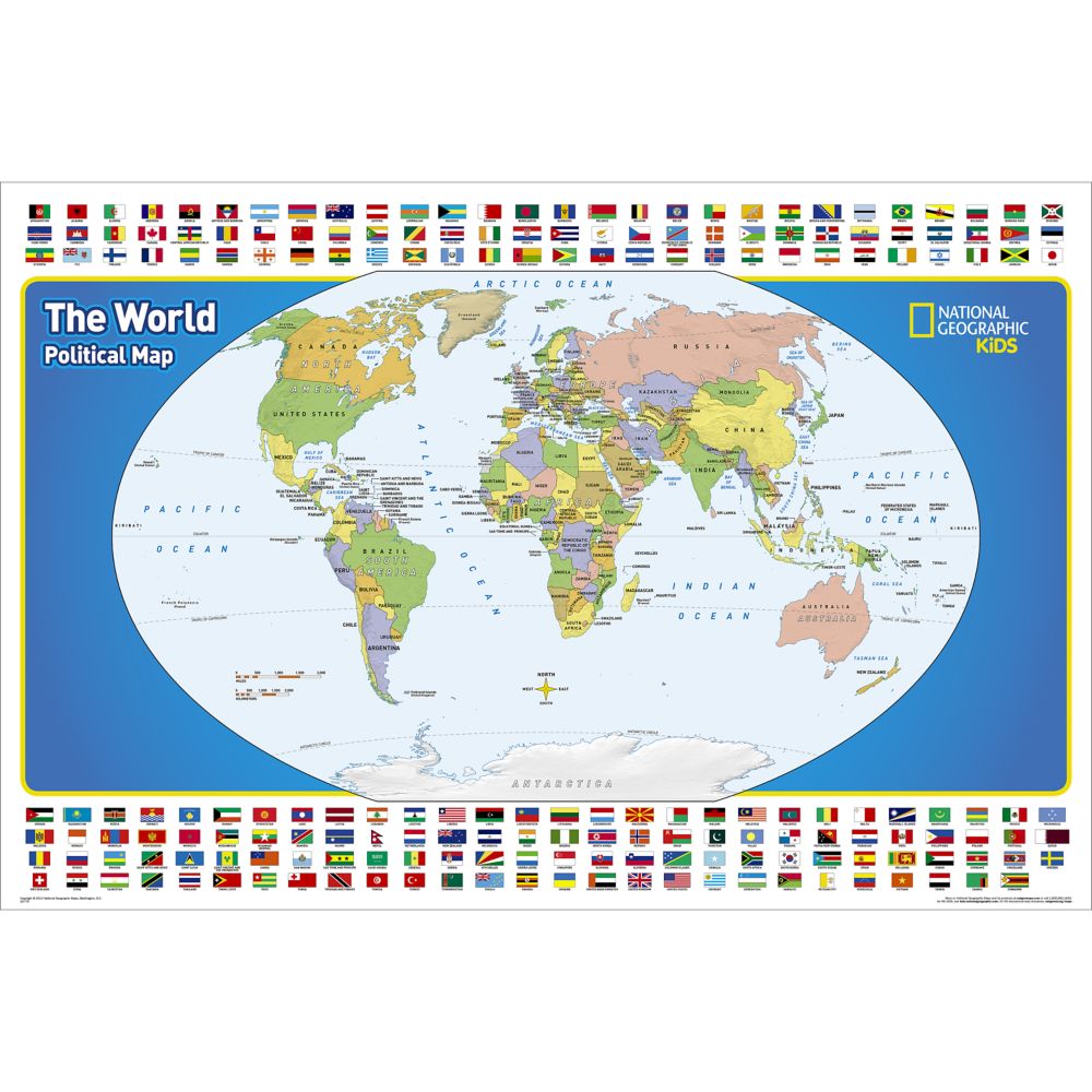 World Classic Wall Map Mural National Geographic Store