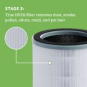 air purifier stage 2 true hepa filter removes dust smoke pollen odors mold and pet hair image number 3