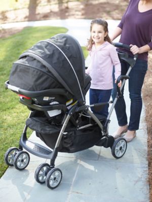 double stroller with standing platform