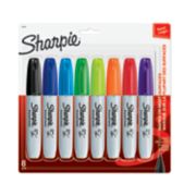 8 assorted color chisel tip sharpie markers image number 1