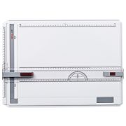 A drawing board with a paper clip and ruler. image number 1