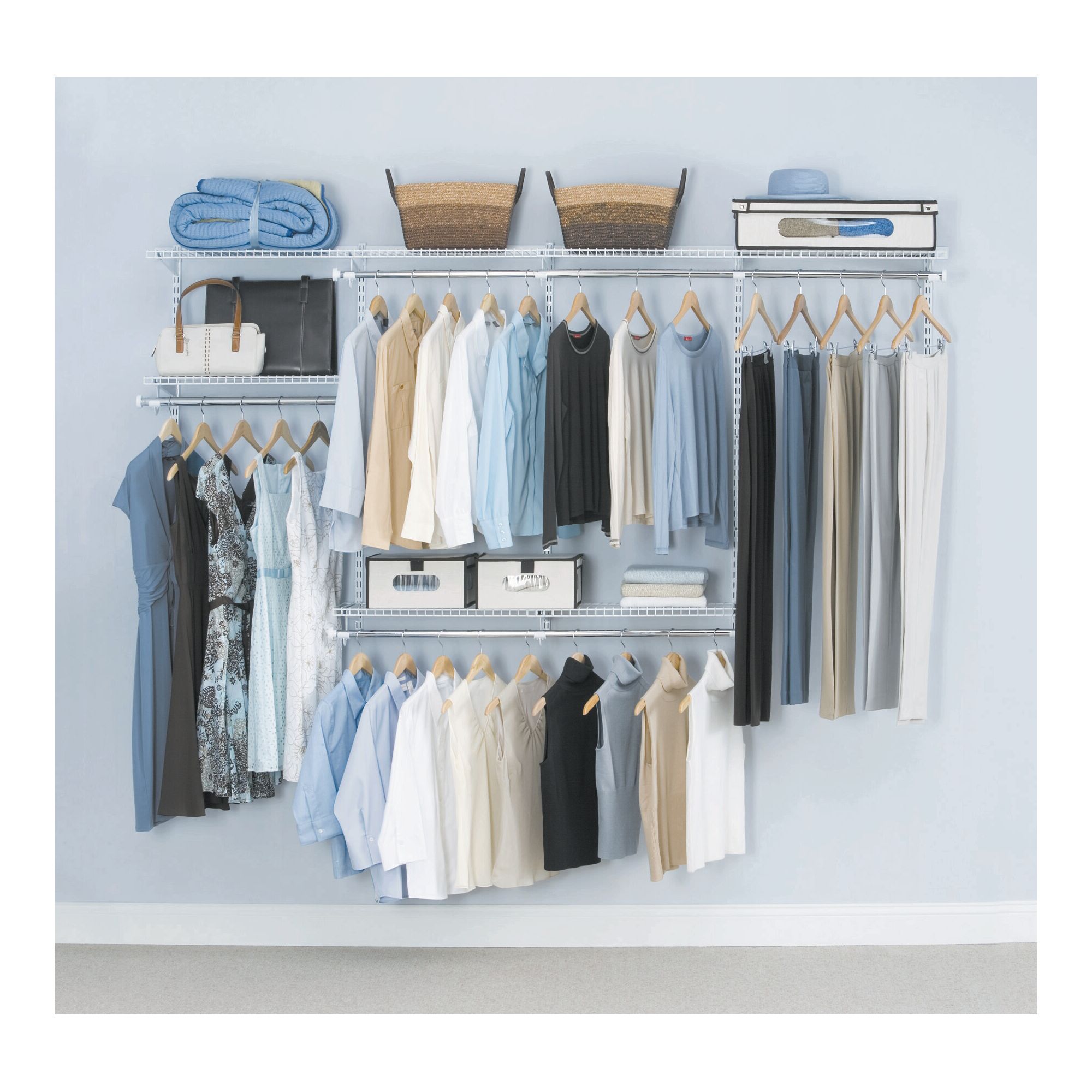 Rubbermaid FastTrack 5 Ft. to 7 Ft. Closet Organization Kit