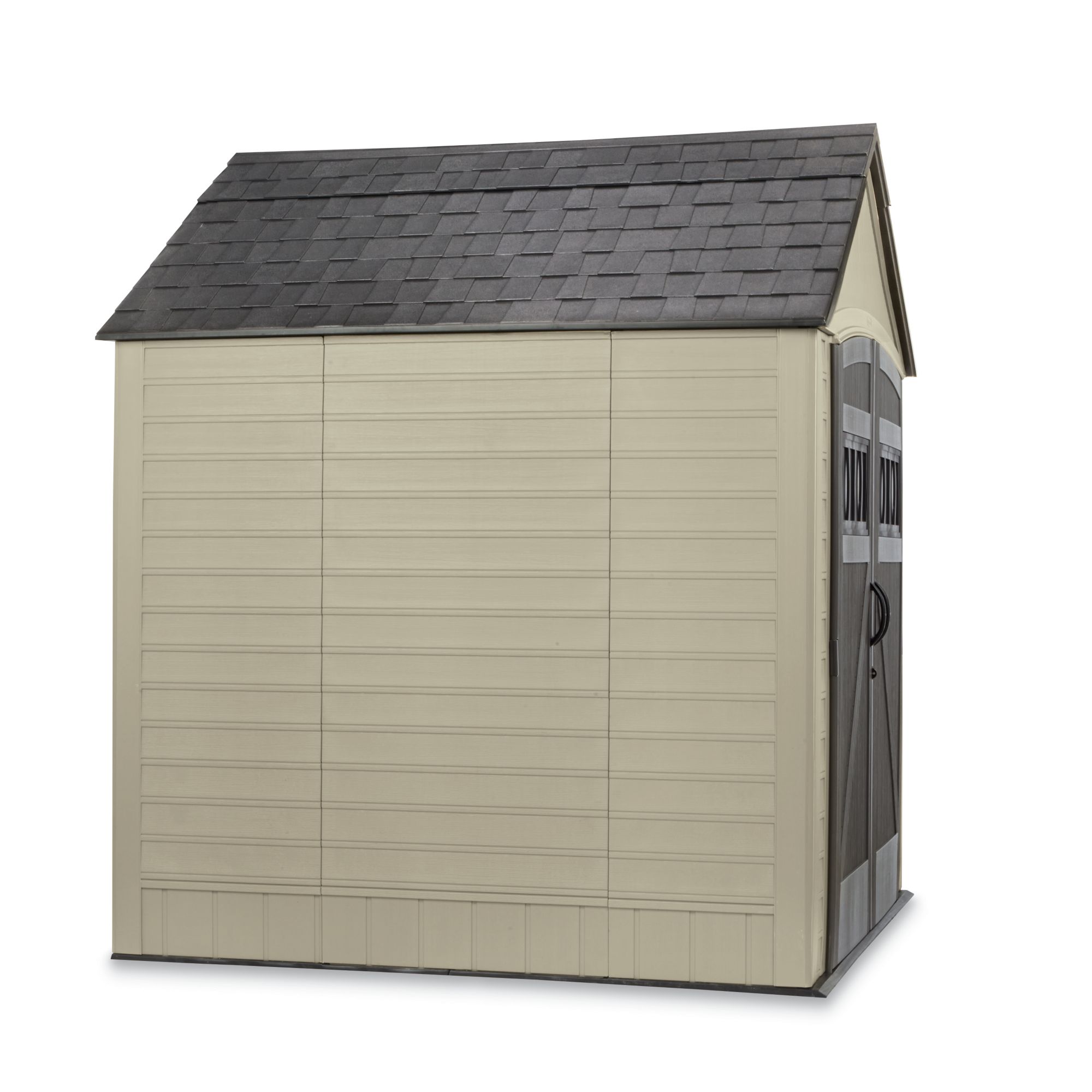 Rubbermaid 7-ft x 7-ft Roughneck Gable Resin Storage Shed (Floor Included)  at