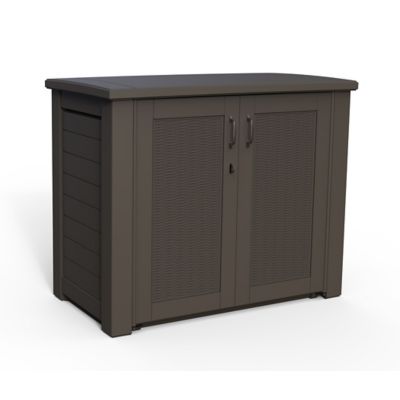  Rubbermaid Medium Resin Weather Resistant Outdoor Storage Deck  Box, 72.6 Gal., Putty/Canteen Brown, for Garden/Backyard/Home/Pool : Outside  Toy Box : Patio, Lawn & Garden