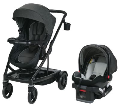 graco double stroller with 2 car seats