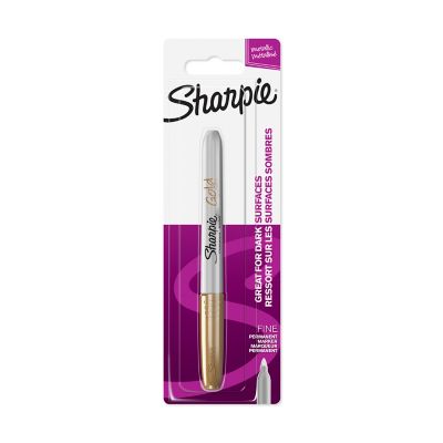 Sharpie Metallic Permanent Marker, Fine Tip, Gold, 12/Box, #MMSPMF12GO