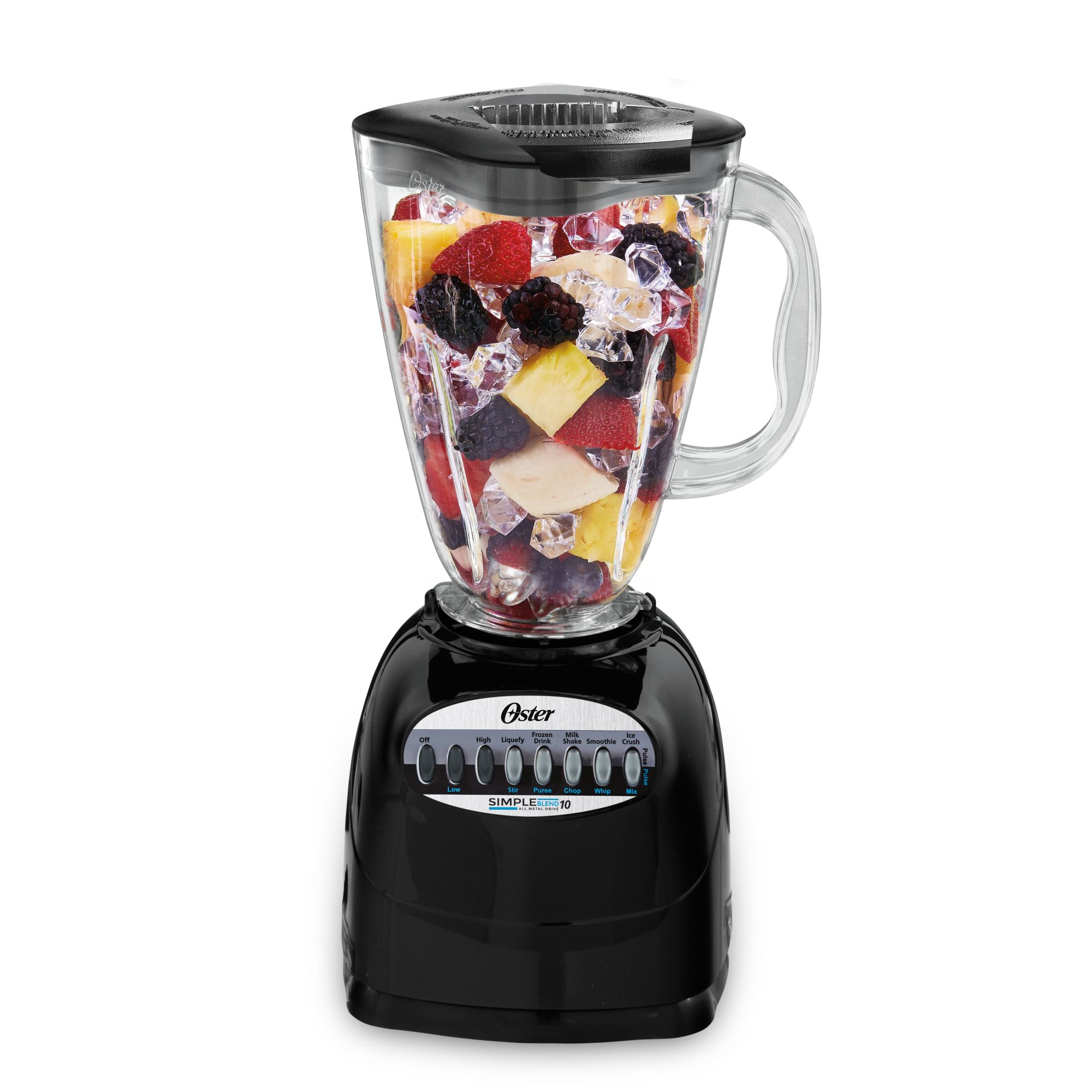 Oster® Easy-to-Clean Smoothie Blender with Dishwasher-Safe Glass Jar, Black