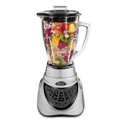 Oster® Pro 500 Blender with 2 Pre-Programmed Settings and 6-Cup Glass Jar, Brushed Nickel