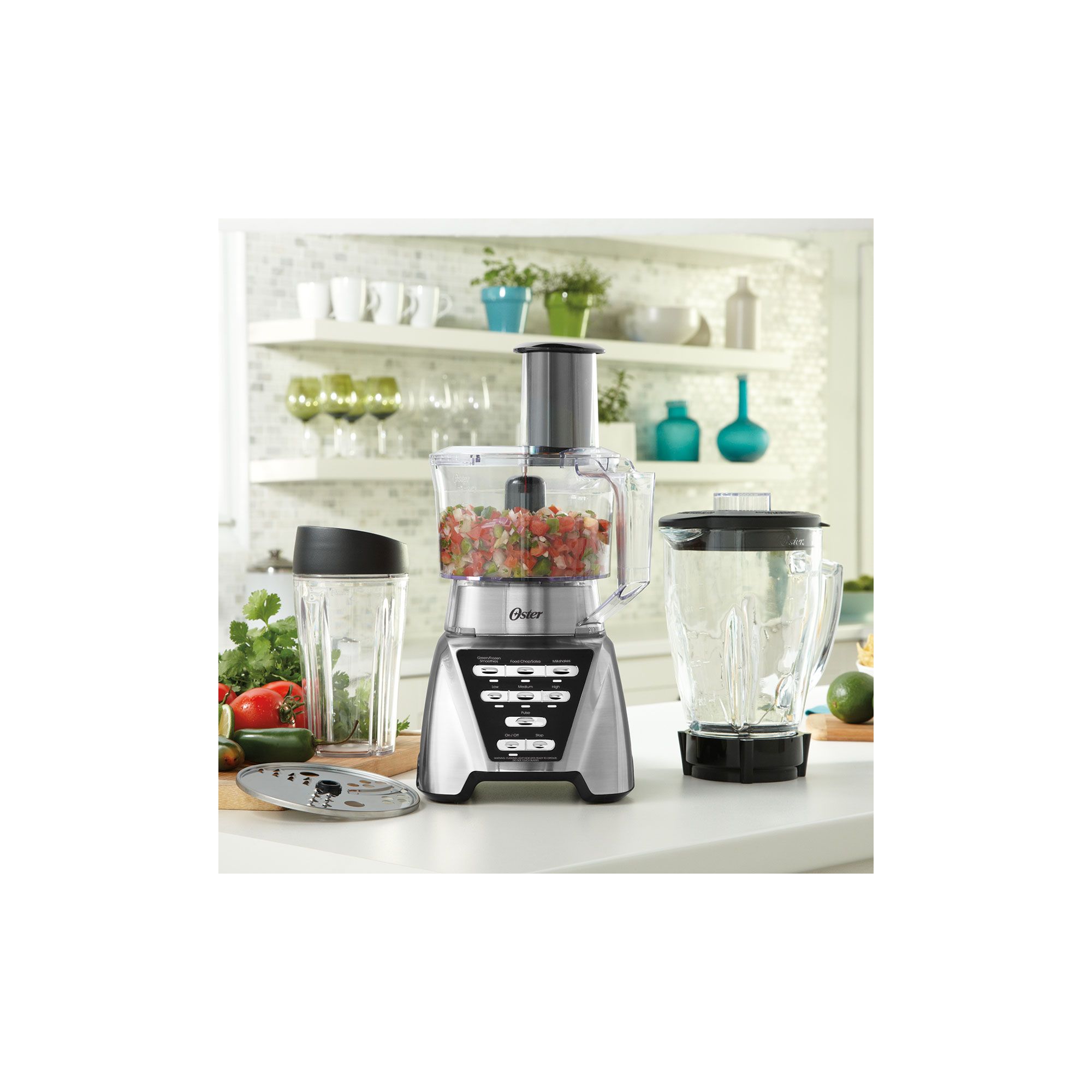 Oster Pro 1200 Plus 2-in-1 64 oz. 7-Speed Countertop Blender and