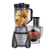 Oster Pro 1200 Blender with Professional Tritan Jar and Food Processor  attachment, Metallic Grey