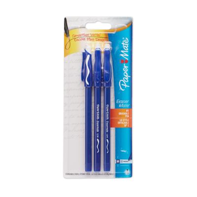 Paper Mate EraserMate Erasable Pens, Medium Point (1.0mm)