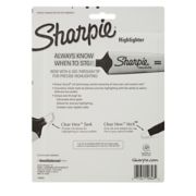 SHARPIE Clear View Highlighter Stick, Yellow, 4/Pack (1950746)