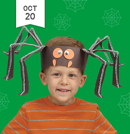 Join us Saturday October twentieth and make a silly headband
