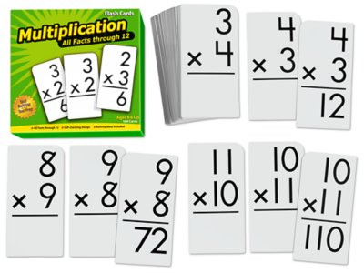 Multiplication All Facts 0-12 Flash Cards at Lakeshore Learning