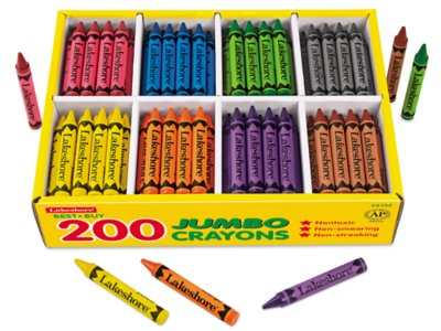 Lakeshore Best-Buy Large Crayons - 12-Color Box