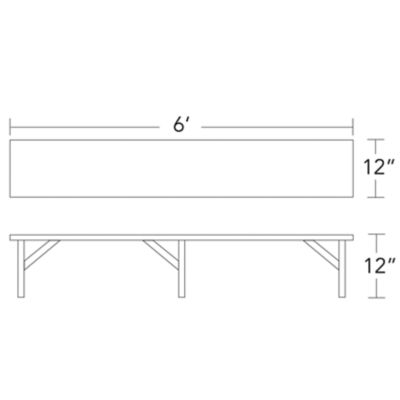 Check out the Rectangular Table Riser 6'L&nbsp;x&nbsp;12"W&nbsp;x&nbsp;12"H for rent
