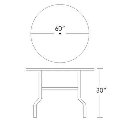 Check out the Round Table 60" with Umbrella Hole for rent