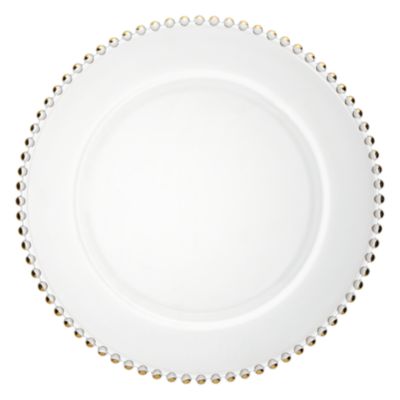 Check out the Glass Bead Charger 13" Gold for rent