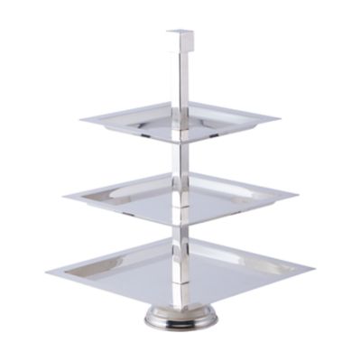 Check out the Silver 3 Tiered Deco Stand for rent